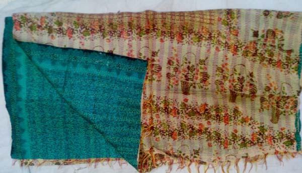 Hand made Printed kantha stiches scarves