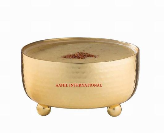 Serving Bowl Stainless Steel Classic Hammered Gold