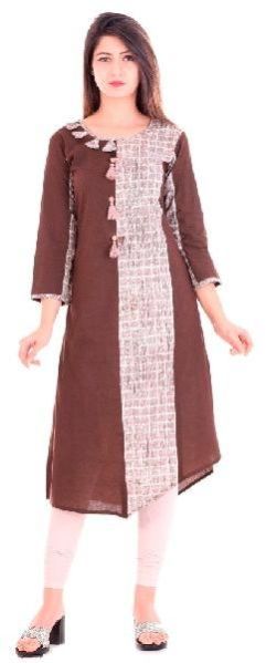 Geometric Print A Line Kurti