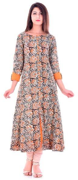 Cotton Printed Traditional Anarkali Kurti, Size : M, S, XL