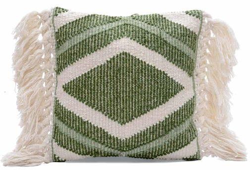 White green diamond design cushion cover