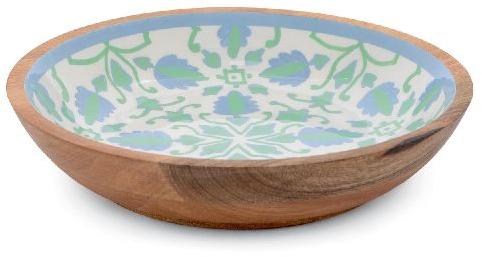 Wooden resin enamel bowl
