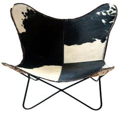 BUTTERFLY CHAIR WITH HAIRON LEATHER, for Home Furniture, Style : Cosmopolitan