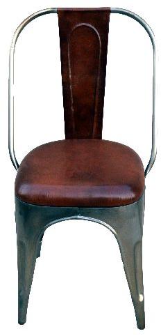 CHAIR WITH LEATHER SEAT