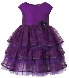High Quality Purple Lace layered Girls Party Dress