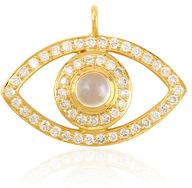 Diamond Evil Eye Design Charm Jewelry