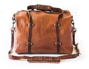 genuine leather travel handbag
