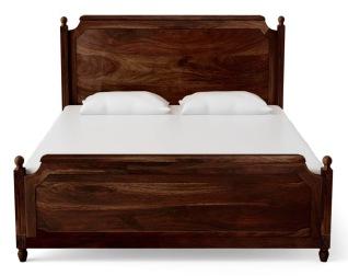 Beautiful Solid Wood Provincial Teak Finish Queen Size Bed