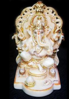 Stone Fiberglass Religious Ganesh Statue, Technique : Carved