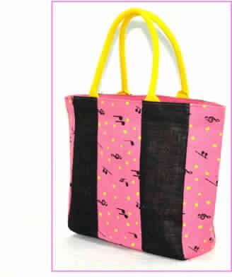 Trendy Jute Handbag, Width : 34 cm