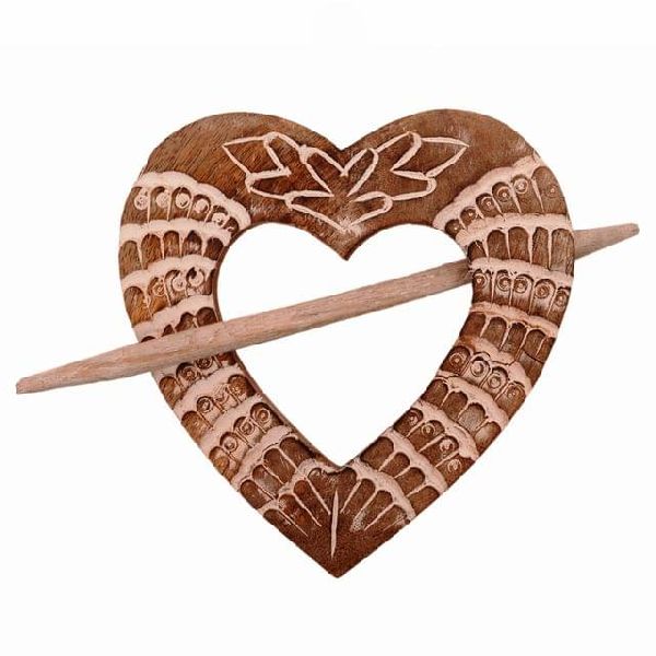 Wooden Curtain Holder Tie Back Drape Clips Loving Heart