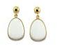 Egg White Agate Top Round Ball Drop Dangle Earring Jewelry