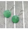 Green Chacedony Ear Drop Earring Jewelry