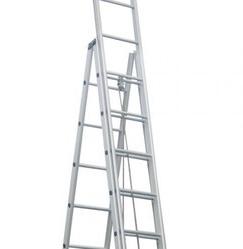 Aluminum Self Supporting Extension Ladder, Color : Silver