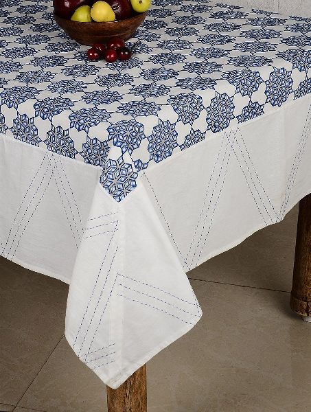 Kantha Work Cotton Hand Block Printed Table Cover