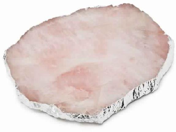 Rose Quartz Slice Stone