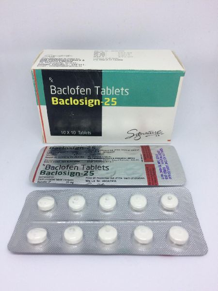 Baclosign 25mg Tablets, Color : Approved color used