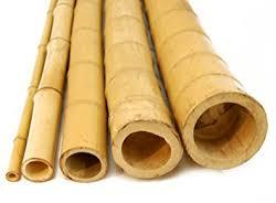Full Round Bamboo Pole, for Camping, Construction, Color : Light Brown