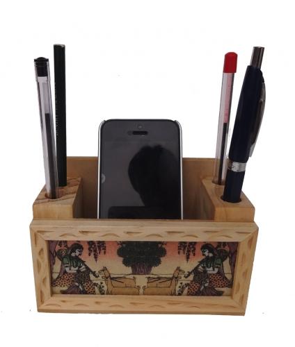 Gem Stone Painting Pen Holder Cum Mobile Holder