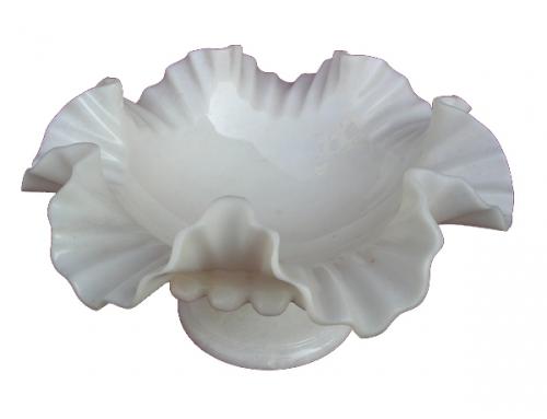 Marble White Bowl 12'', Size : 12x12x6