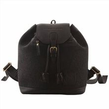 Genuine Leather Felt Mix Backpack, Size : 33*12.7*33