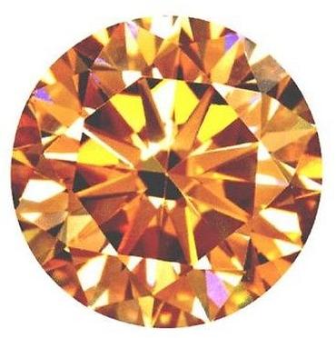 Genuine 1.02 Ct 6.52 mm orange color loose moissanite round brilliant cut NR