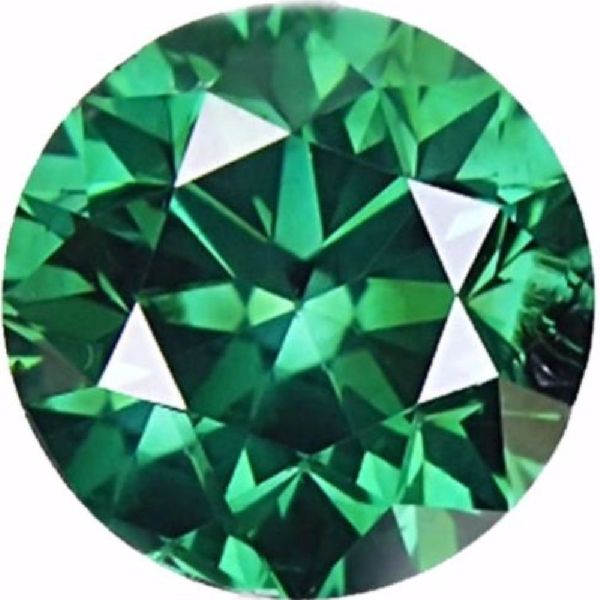 Genuine Green round cut loose moissanite