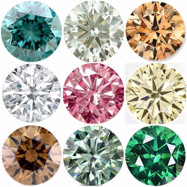 Genuine loose moissanite, Color : Blue, OffWhite, Light brown, White, Pink, Yellow, Green, LightGreen