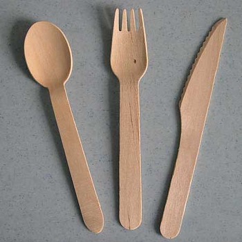 Bioworld Areca Leaf Wood Dinnerware Spoons Set