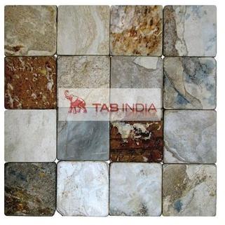 Tumbled slate tiles, Size : 4 inch x 4 inch