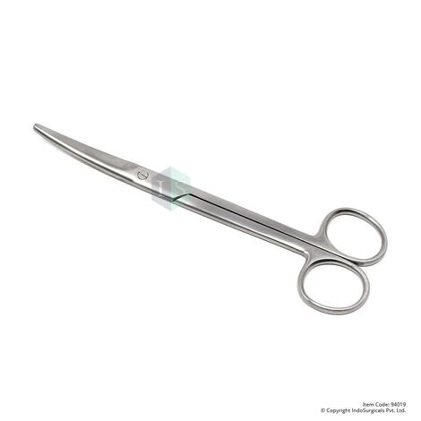 Curved-bladed Mayo scissors
