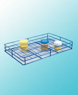 WIRE SAMPLE CONTAINER RACK, EPOXY COATED STEEL