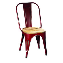 Industrial chair with wooden top