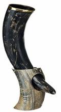 VIKING DRINKING HORN WITH HORN STAND ROUGH