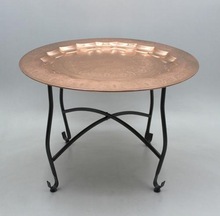 COPPER FINISH AND IRON MOROCCAN TABLE