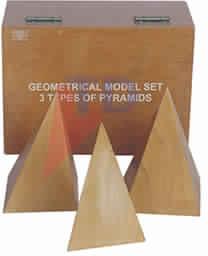 GEOMETRICAL MODEL SET - 3 TYPES OF PYRAMIDS