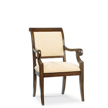 style wood frame fabric upholstered french chair