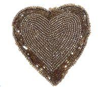 Handmade Zari Work Heart Shaped Coaster, for Decoration Use, Feature : Dustproof, Fine Finishing