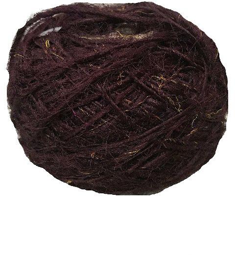 Coffee Recycled Sari Silk Yarn Ball