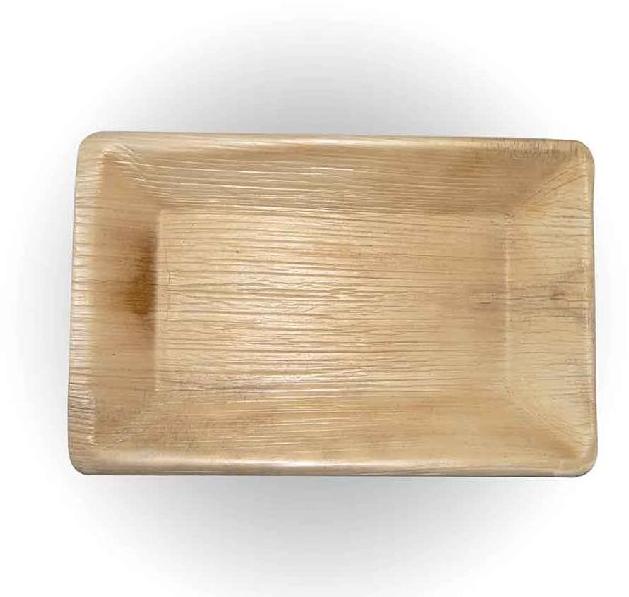 Areca Leaf Laminated Rectangular Plates, for Serving Food, Feature : Eco Friendly