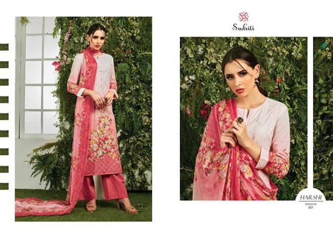 Harshi sudhatri Lawn fabric Embroidery Print work Salwar Kameez Suits