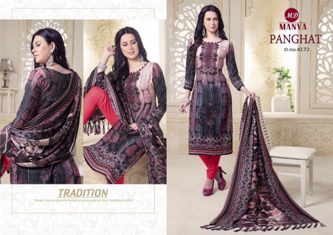 Panghat Designer Printed Pashmina Salwar Suit