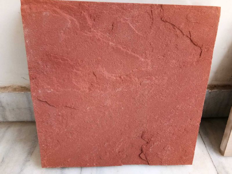 Agra Red Rough Sandstone, for Flooring, Kitchen Top, Countertops, Wall Tiles, Bathroom, Bedroom, Laundry