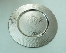 Dinnerware stainless steel Charger Plates, Color : silver, gold