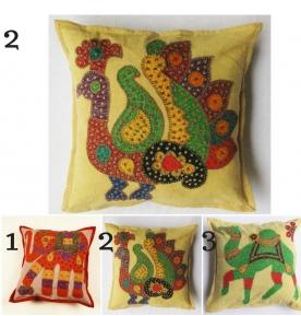 Animal bird patchwork embroidered Cushion Cover