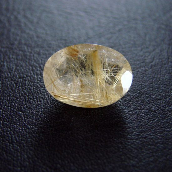 10x14mm Natural Golden Rutile Oval Faceted Cut Gemstone