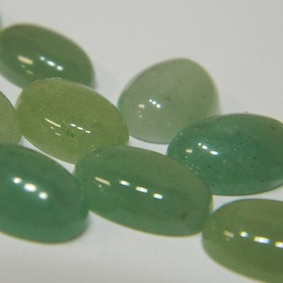 10x14mm Natural Green Aventurine Oval Cabochon