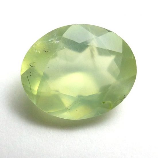 10x14mm Natural Prehnite Oval Faceted Cut Gemstone