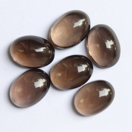 10x14mm Natural Smoky Quartz Oval Cabochon