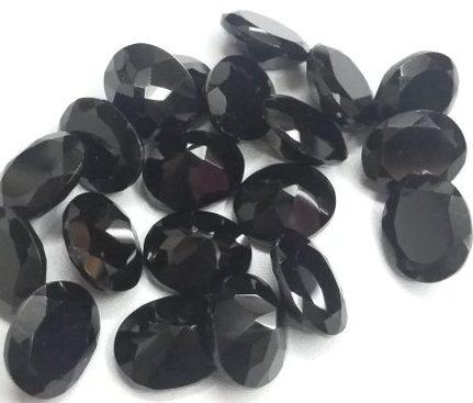 8x10mm Natural Black Spinel Oval Faceted Cut Gemstone